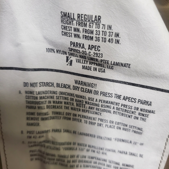 Nwt Gore-tex waterproof hunting jacket size S regular - Picture 6 of 7